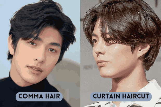 Curtain vs Comma Hair